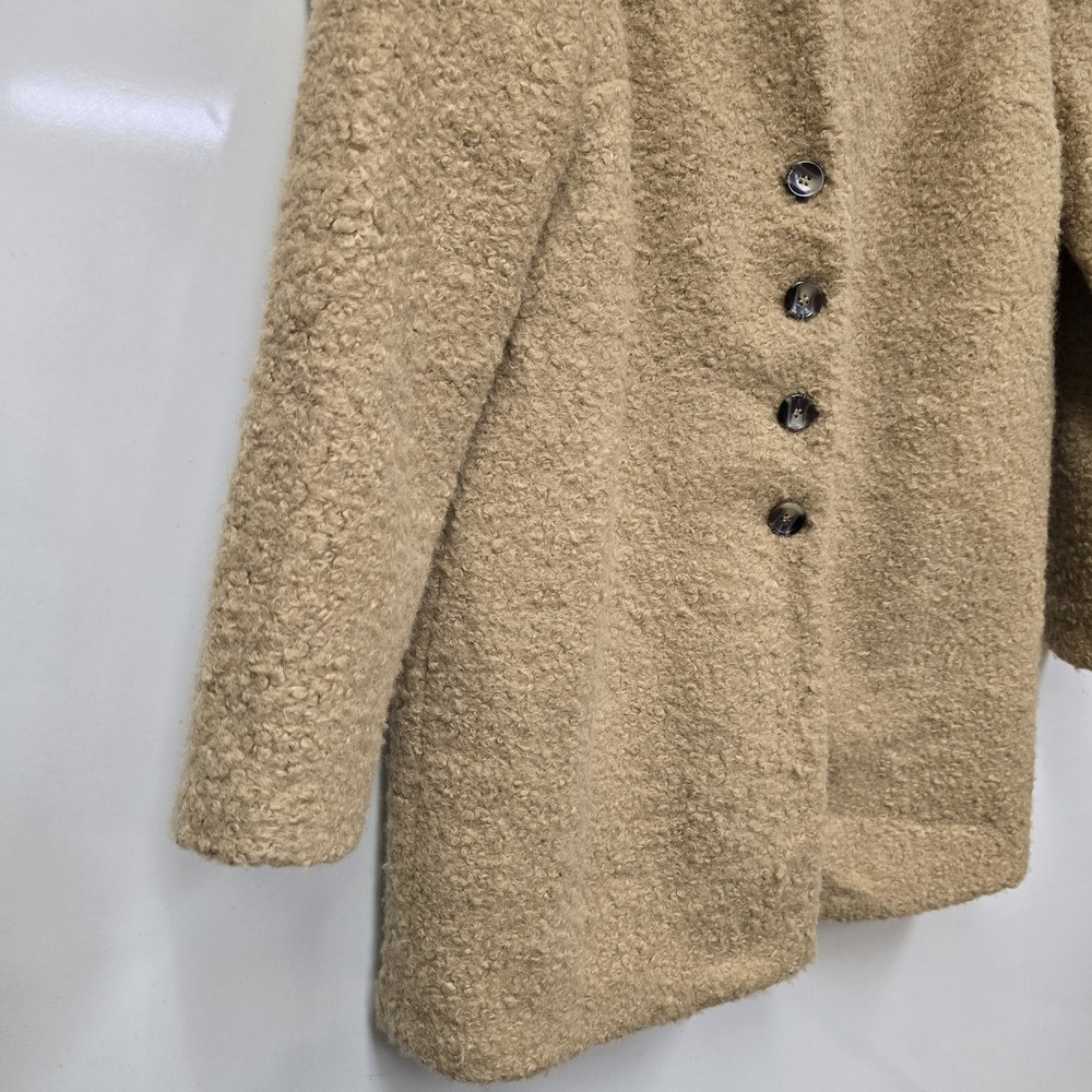 Carol Wren Cozy Women's Button down Sweater Jacket‎ Large Khaki Beige - Picture 3 of 9